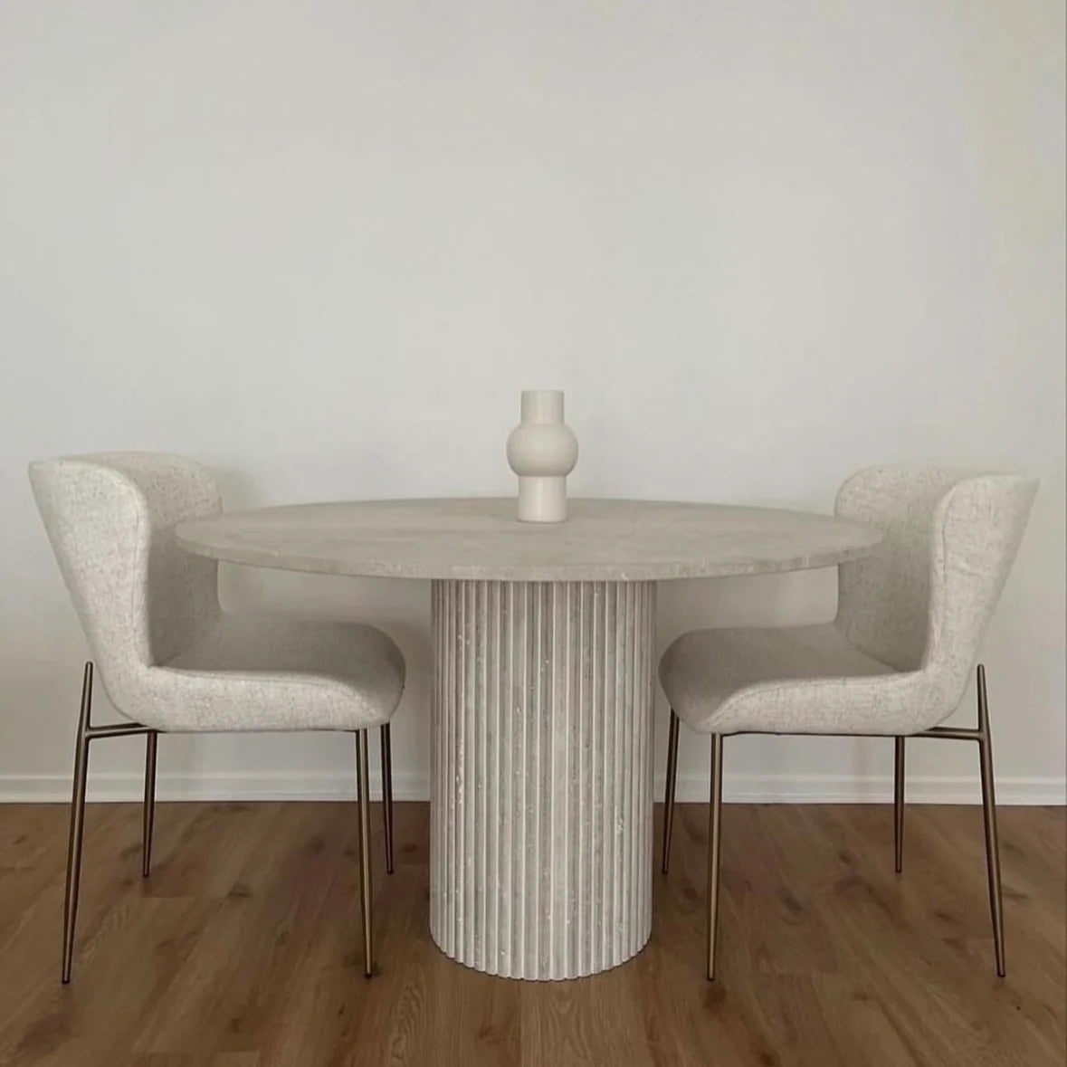 Table à manger Ronde en travertin
