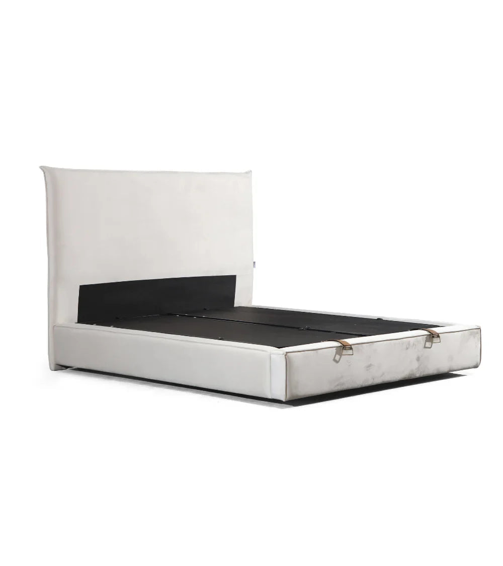 Lit coffre Flocon velours