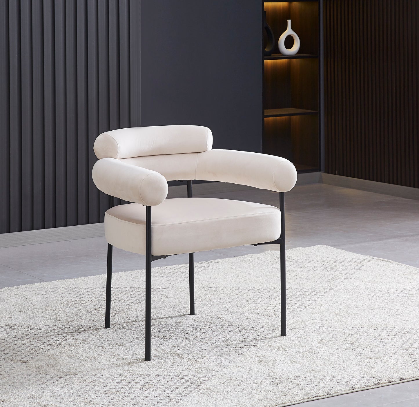 Chaise bulle velours