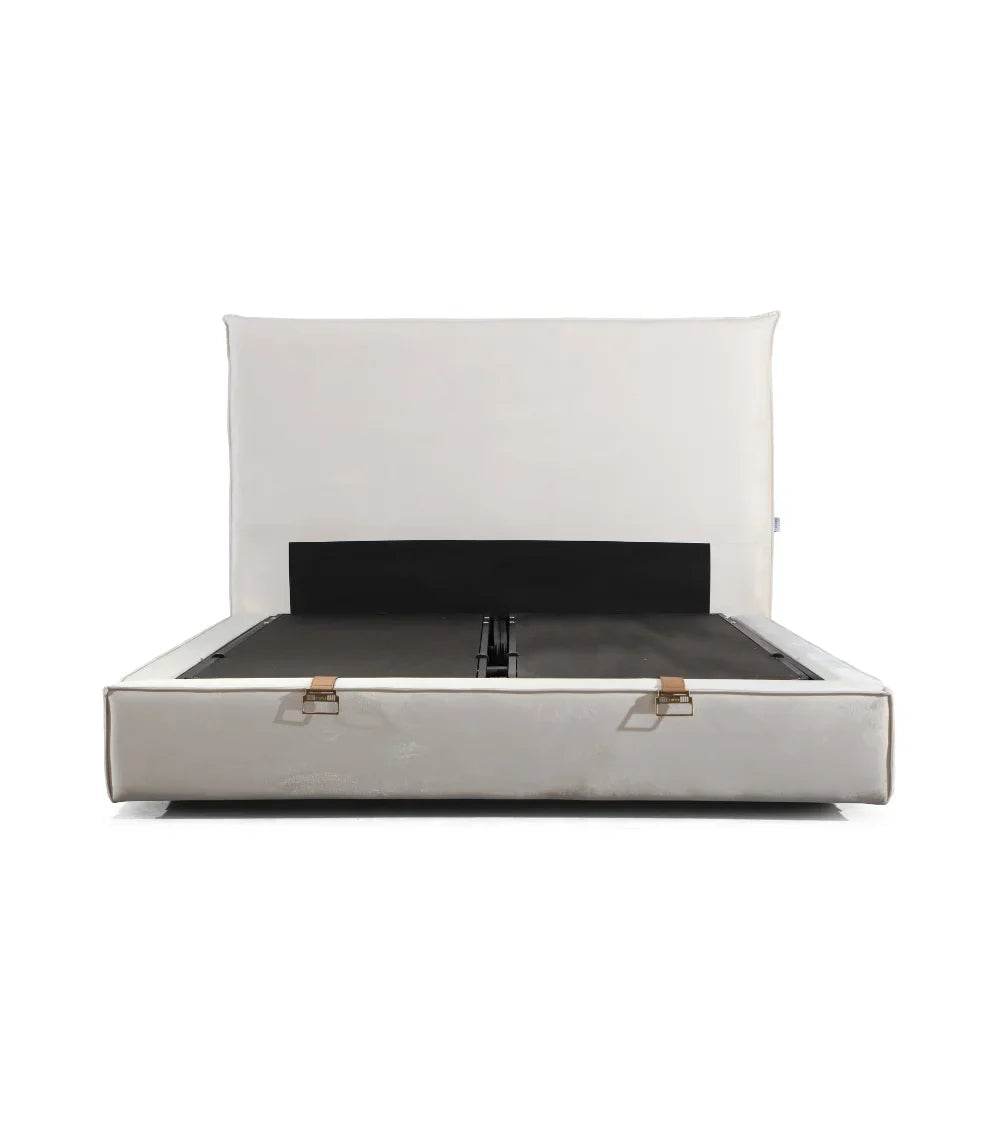 Lit coffre Flocon velours