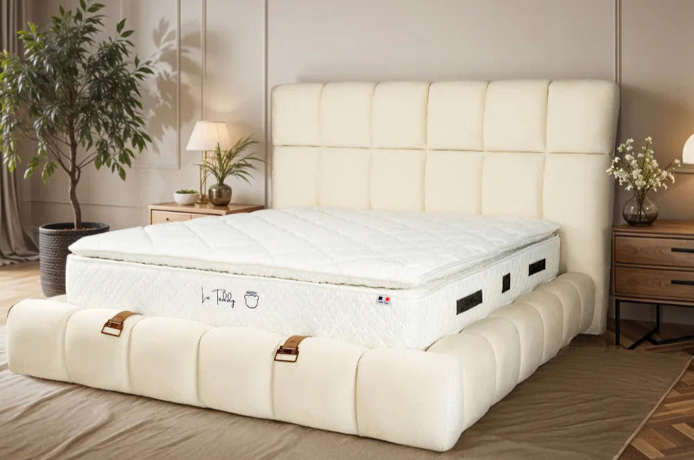 Lit coffre Bubble velours