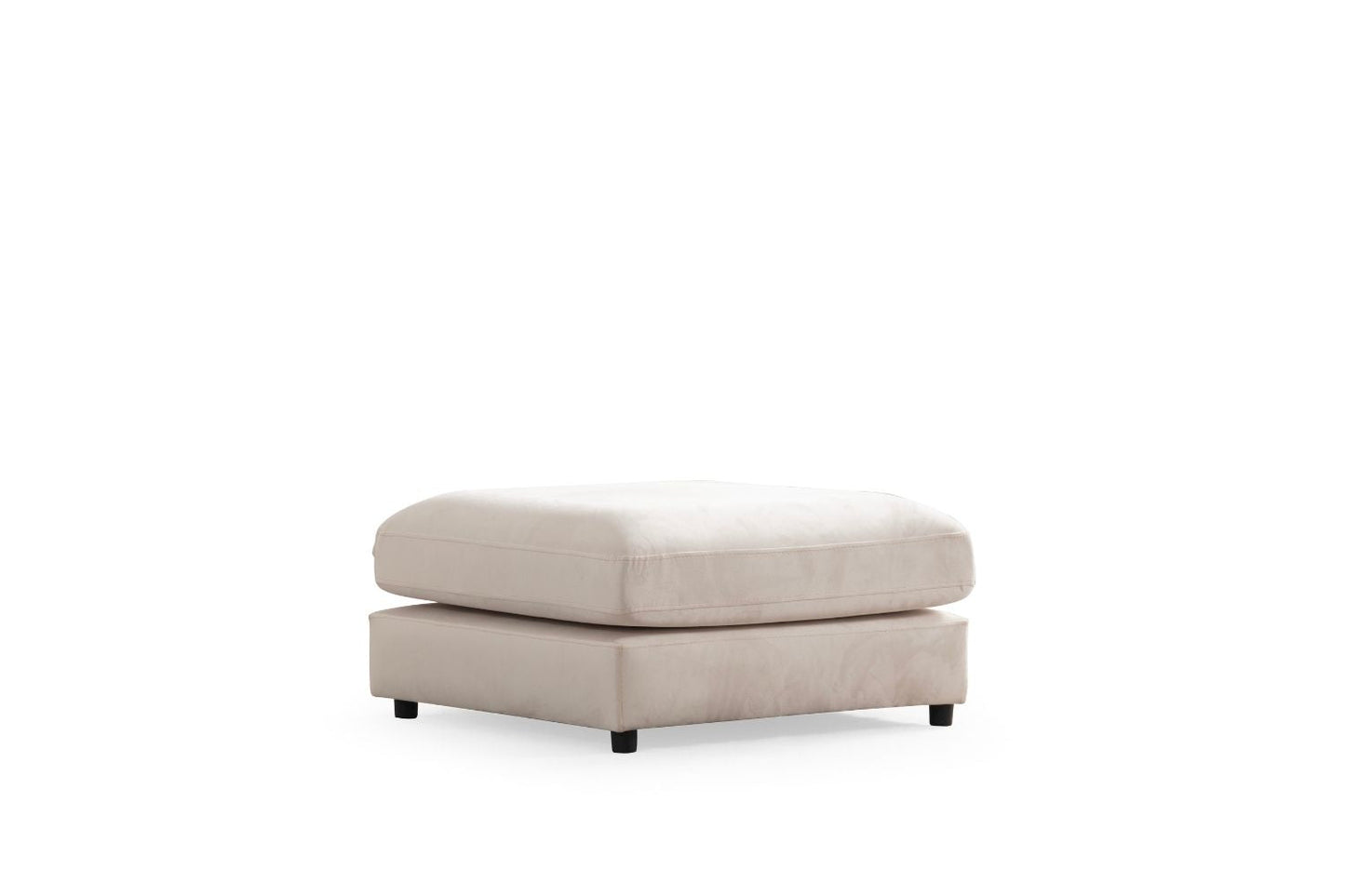 Canapé JULIA Modulable Velours Blanc Ecru
