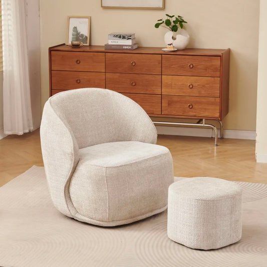 Fauteuil Elsa + pouf