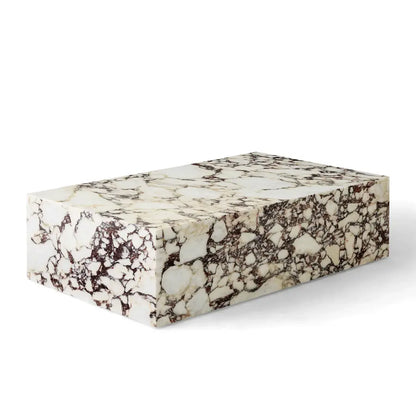 Table basse Bloc rectangle marbre calacatta