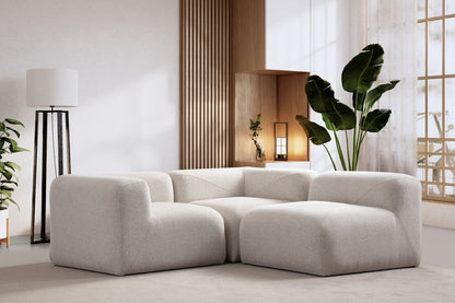 Canapé MELVA Chenille Blanc Cassé