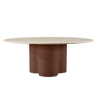 Destockage table oslo pierre de granite et pied en bois