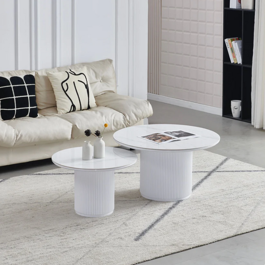 Destockage table gigogne blanc