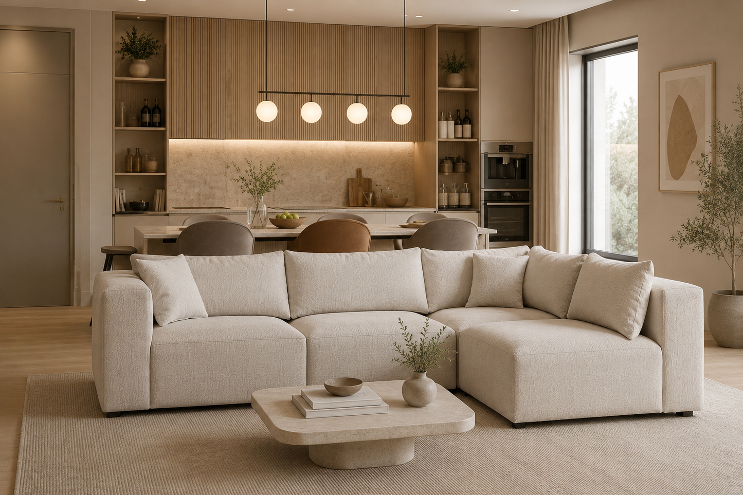 Canapé modulable Azra chenille