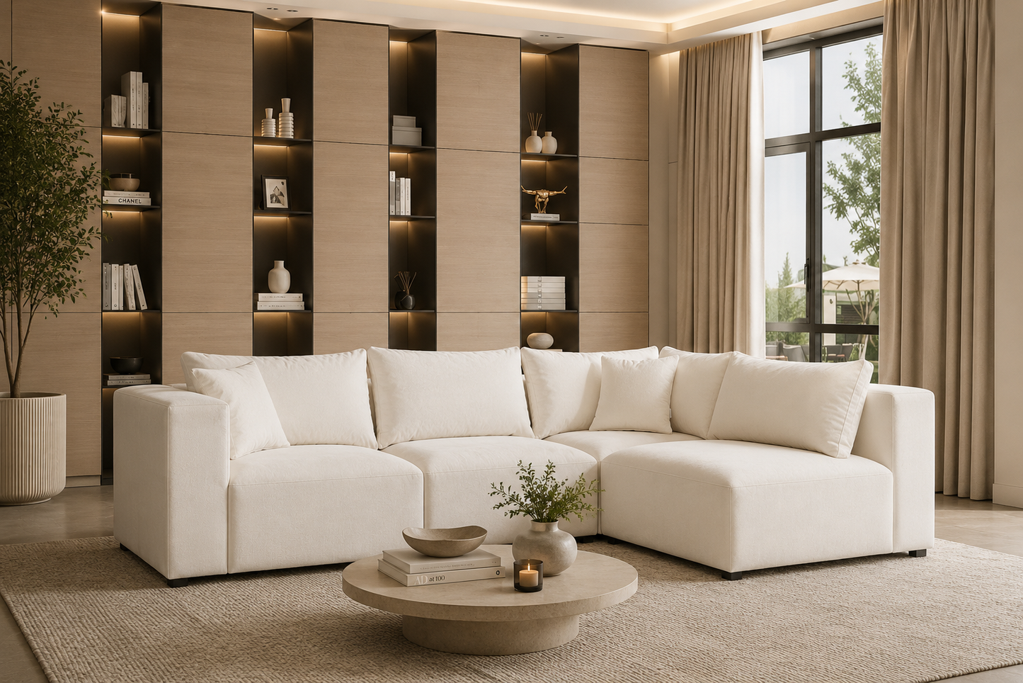 Canapé modulable Azra velours
