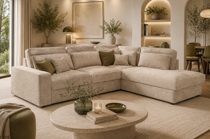 Canapé Bristol tissu marbella beige