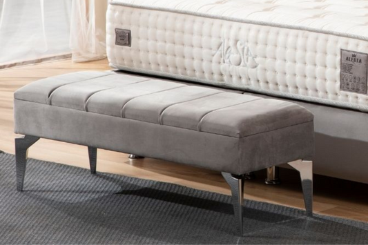 Banquette coffre Tokyo gris