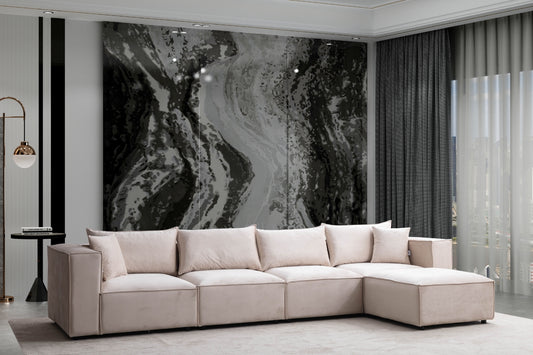 Canape Elégance Velours Beige