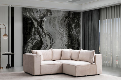Canape Elégance Velours Beige