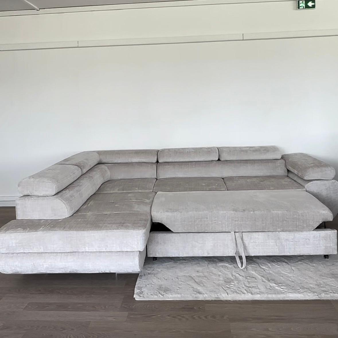 Canape Toulouse convertible/coffre tissu Marbella