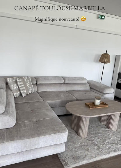 Canape Toulouse convertible/coffre tissu Marbella