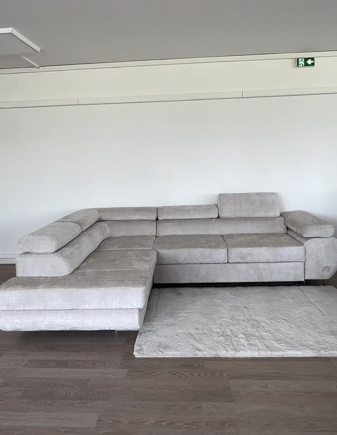 Canape Toulouse convertible/coffre tissu Marbella