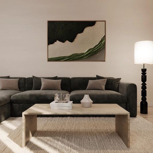 Table basse rectangle en travertin