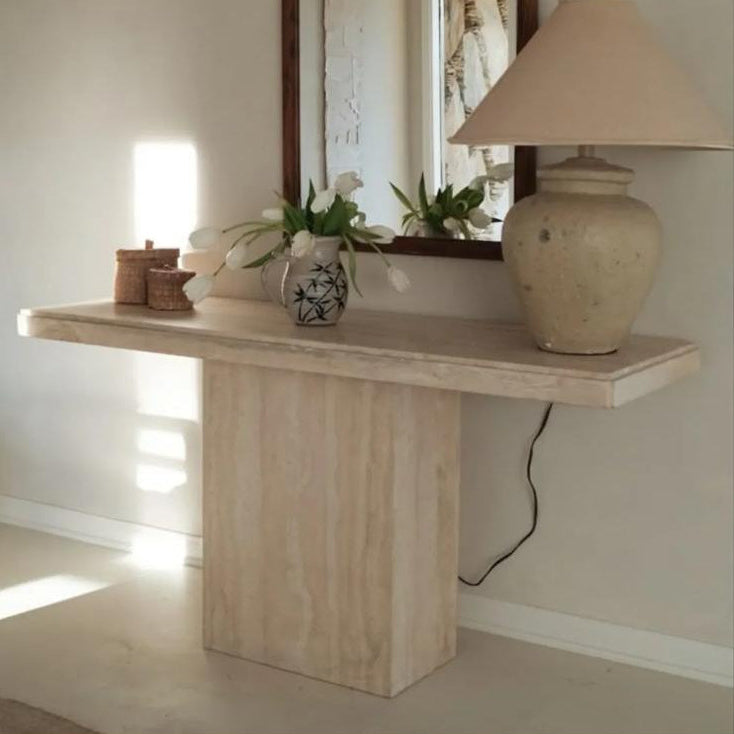 Console Rectangle en Travertin