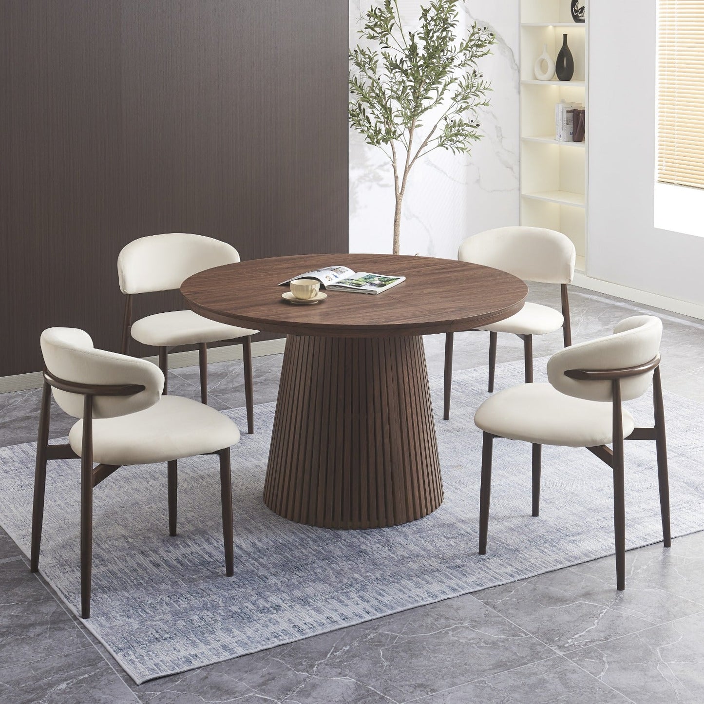 Table à manger RONDE extensible